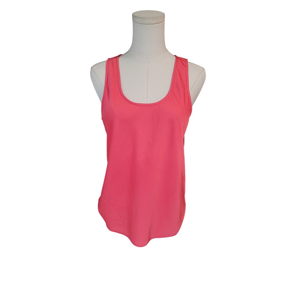 J.Crew Coral Tank Top Sleeveless Gold Button Back Casual Blouse XS